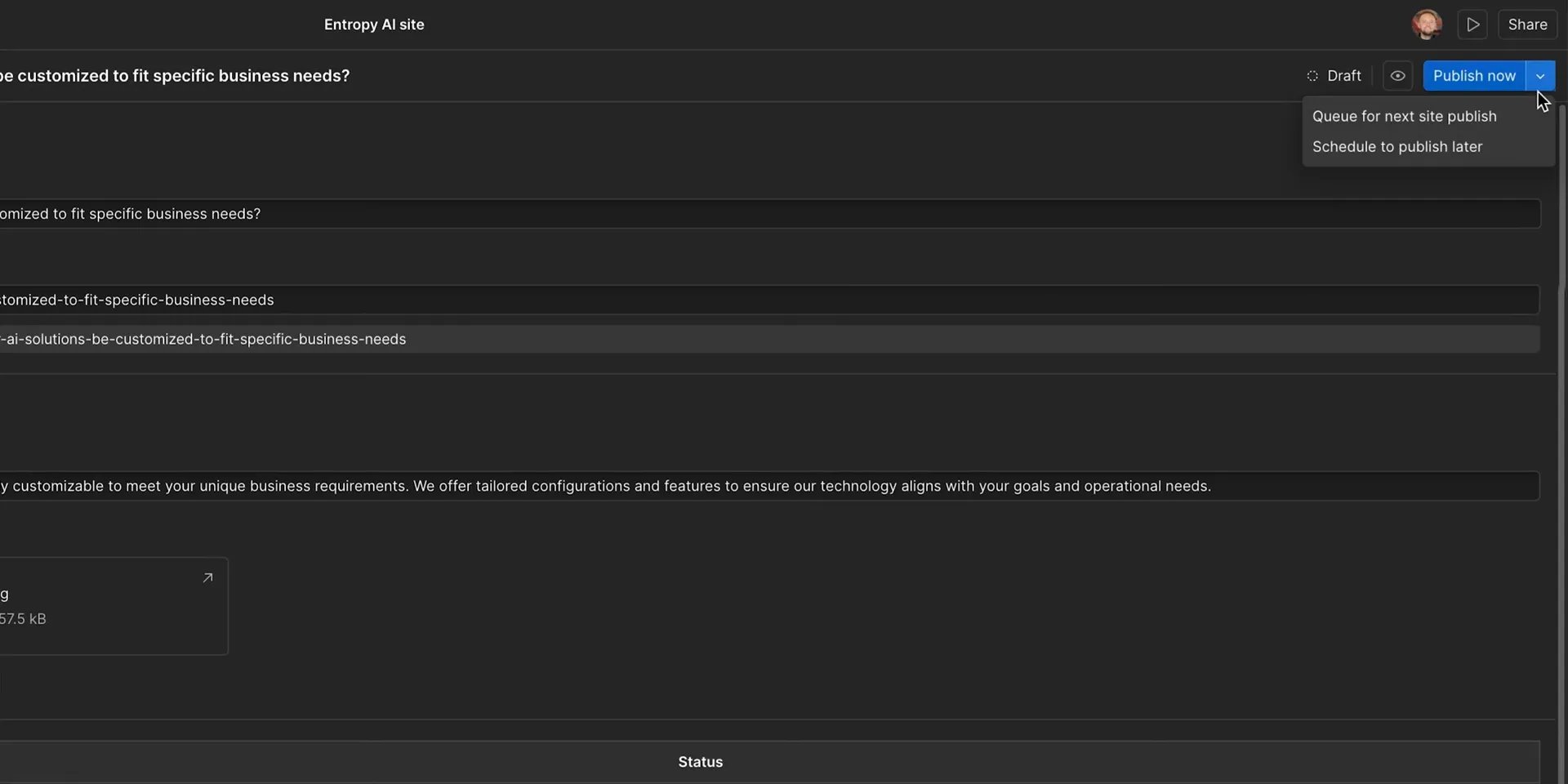 Webflow公式: CMSアイテムのDraft・公開ワークフロー